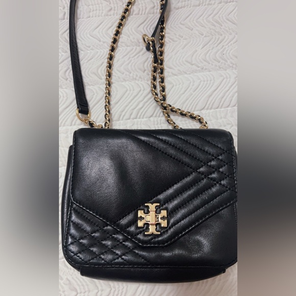 Tory Burch Black Mini  Quilted Leather Crossbody Bag - Picture 1 of 15